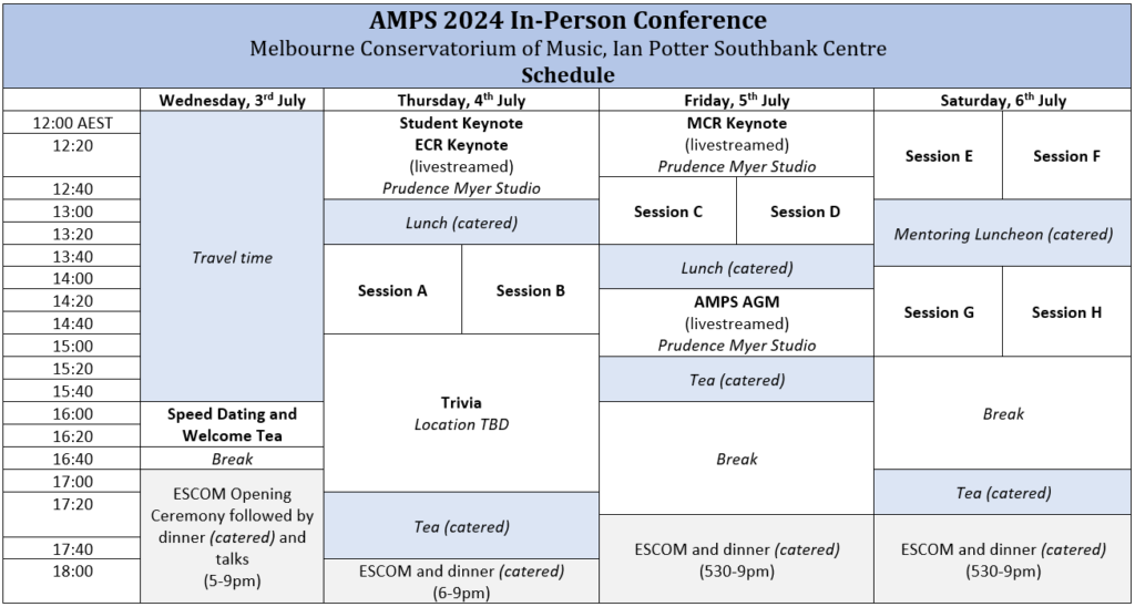 AMPS 2024 Conference Australian Music & Psychology Society